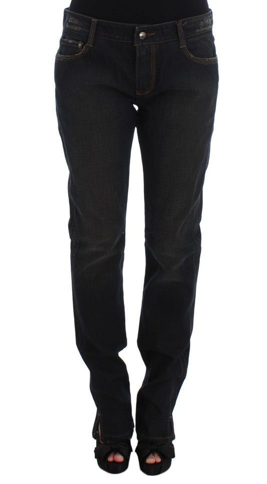 Vaqueros boyfriend de algodón azul lavado de Ermanno Scervino