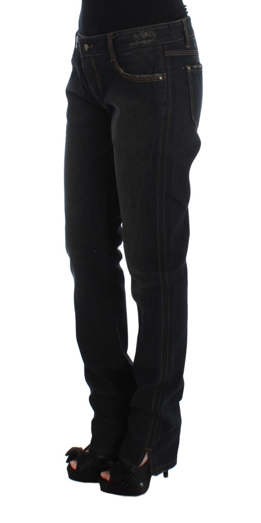Vaqueros boyfriend de algodón azul lavado de Ermanno Scervino