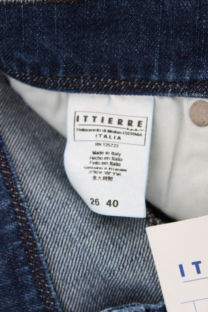 Ermanno Scervino Jeans Ajustados de Mezcla de Algodón Lavado Azul