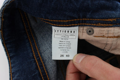 John Galliano Jeans Bootcut de Corte Ajustado de Mezcla de Algodón Azul Lavado