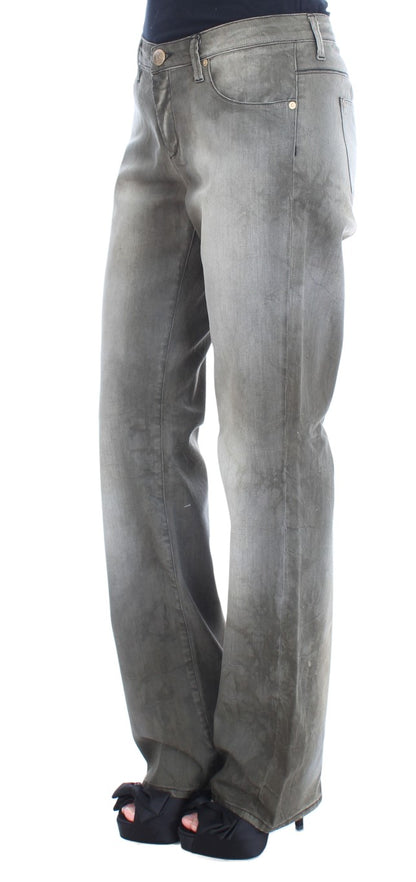 Ermanno Scervino Jeans Boyfriend Gris de Algodón Elástico de Corte Holgado