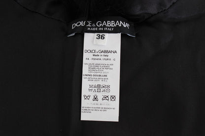 Bufanda de cuello de piel de zorro negra de Dolce & Gabbana