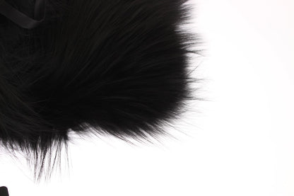 Bufanda de cuello de piel de zorro negra de Dolce & Gabbana