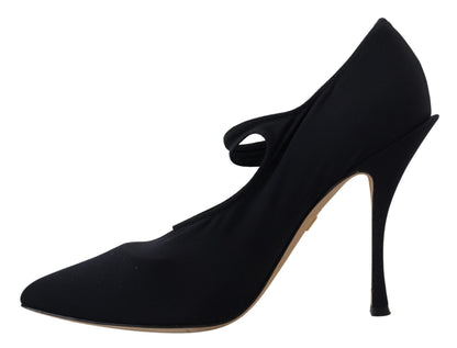 Zapatos de tacón Dolce & Gabbana negros con elástico y cristales