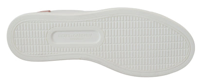 Zapatillas Bajas Dolce & Gabbana de Cuero Blanco y Rosa