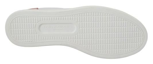 Zapatillas Bajas Dolce & Gabbana de Cuero Blanco y Rosa