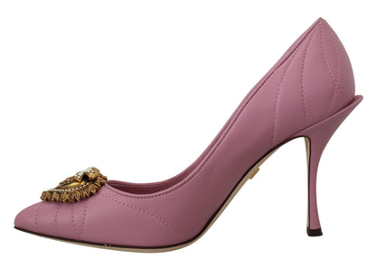 Zapatos de tacón Dolce & Gabbana DEVOTION de piel rosa con corazón