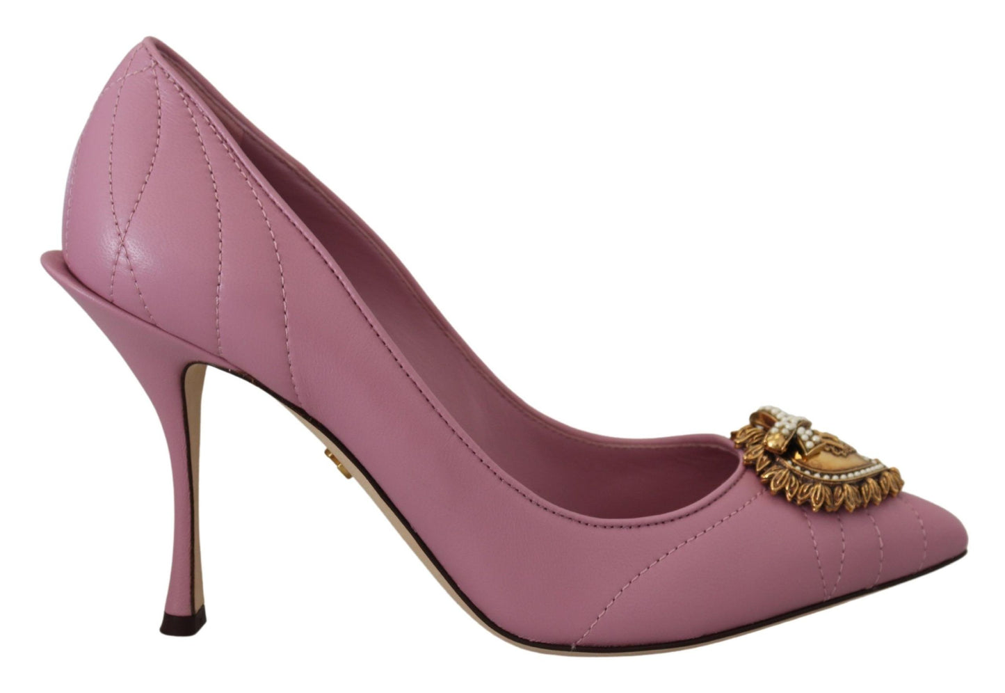 Zapatos de tacón Dolce & Gabbana DEVOTION de piel rosa con corazón