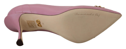 Zapatos de tacón Dolce & Gabbana DEVOTION de piel rosa con corazón
