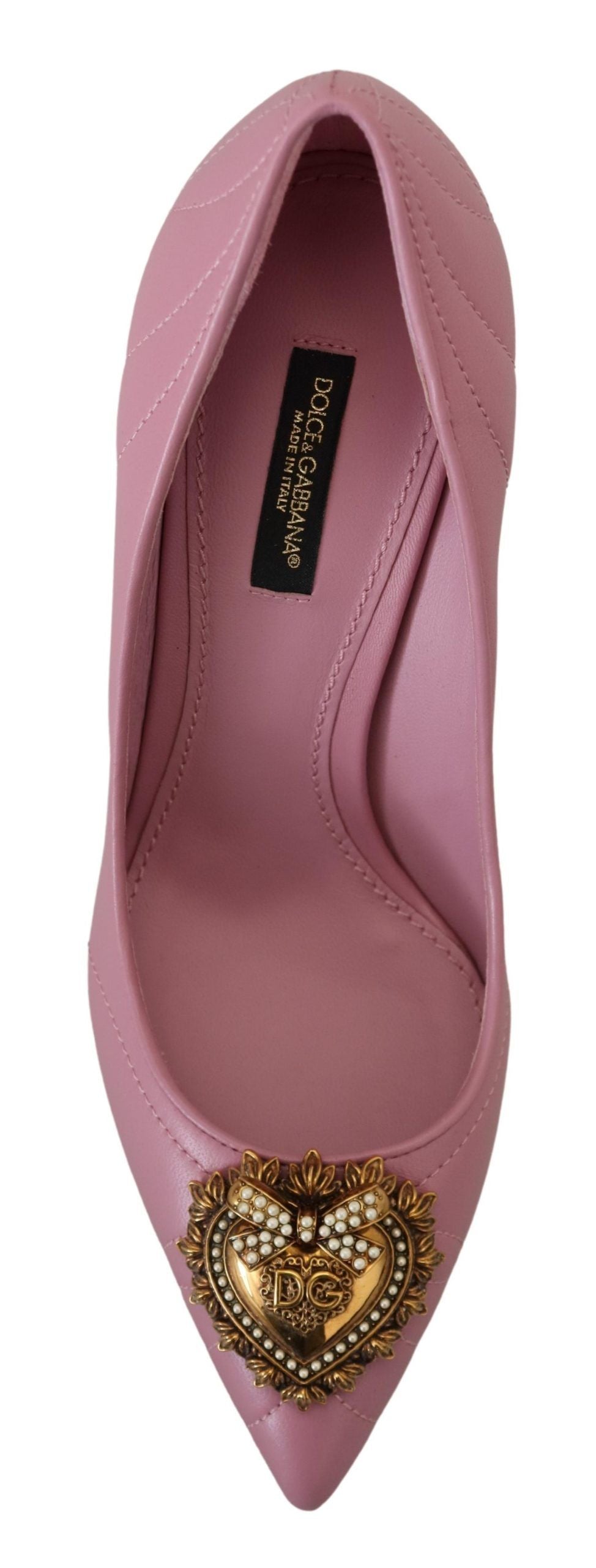 Zapatos de tacón Dolce & Gabbana DEVOTION de piel rosa con corazón