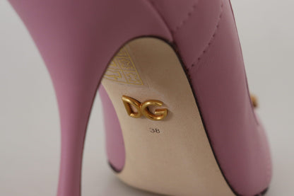 Zapatos de tacón Dolce & Gabbana DEVOTION de piel rosa con corazón