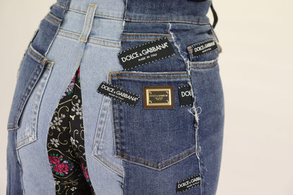 Pantalón Ancho Vaquero Patchwork DG Moda Multicolor Dolce & Gabbana