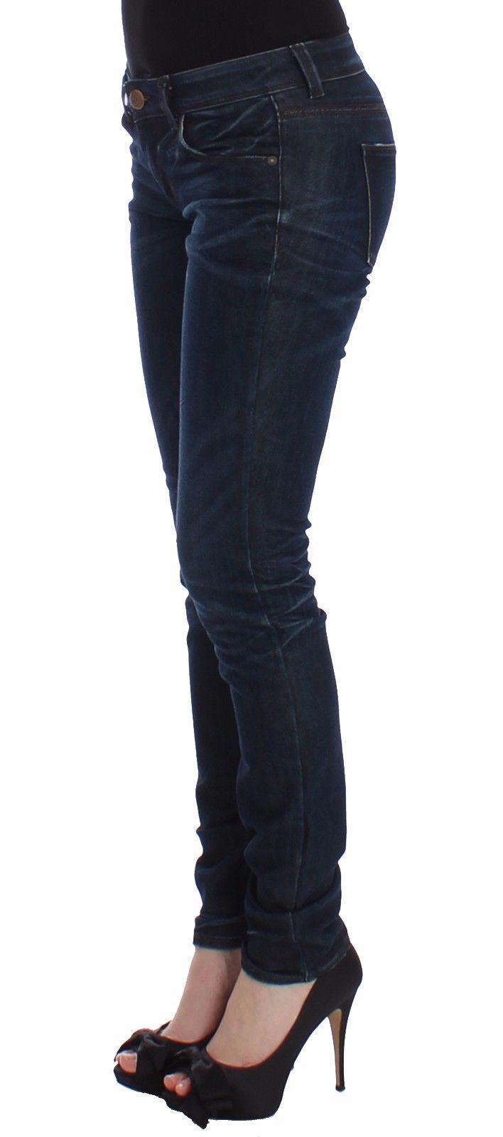 Ermanno Scervino Vaqueros pitillo azules de mezclilla elásticos