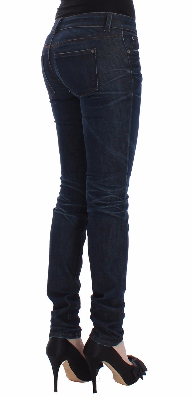 Ermanno Scervino Vaqueros pitillo azules de mezclilla elásticos