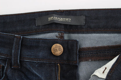 Ermanno Scervino Vaqueros pitillo azules de mezclilla elásticos