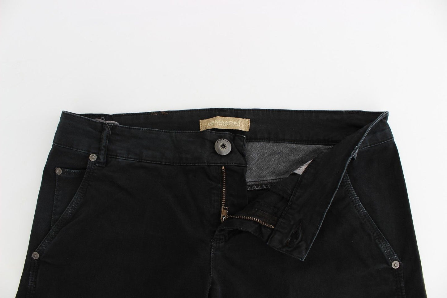 Ermanno Scervino Vaqueros pitillo azules de mezclilla pierna ajustada recta