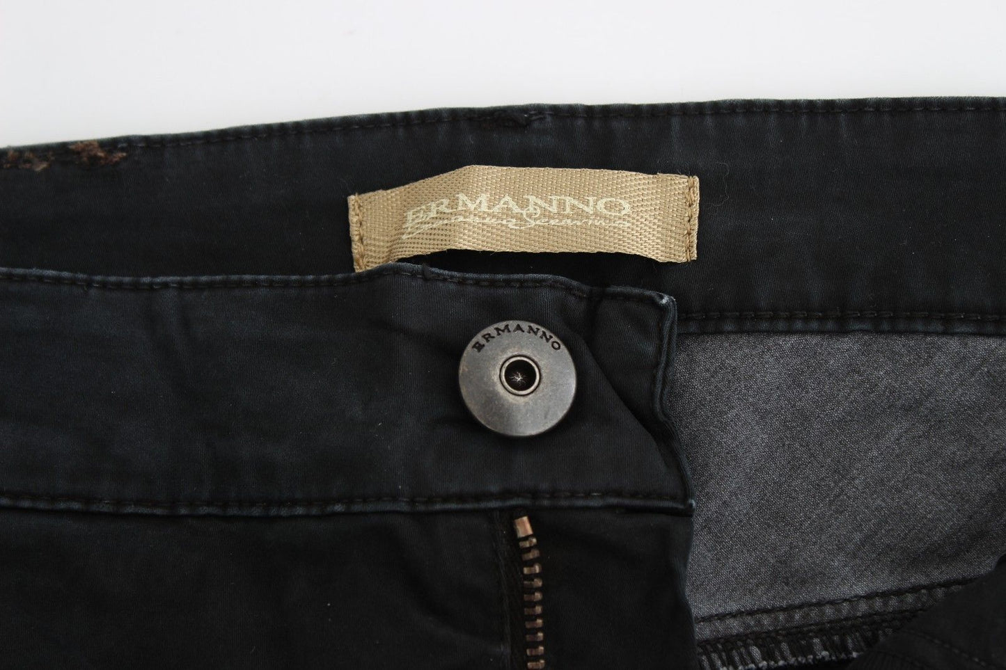Ermanno Scervino Vaqueros pitillo azules de mezclilla pierna ajustada recta