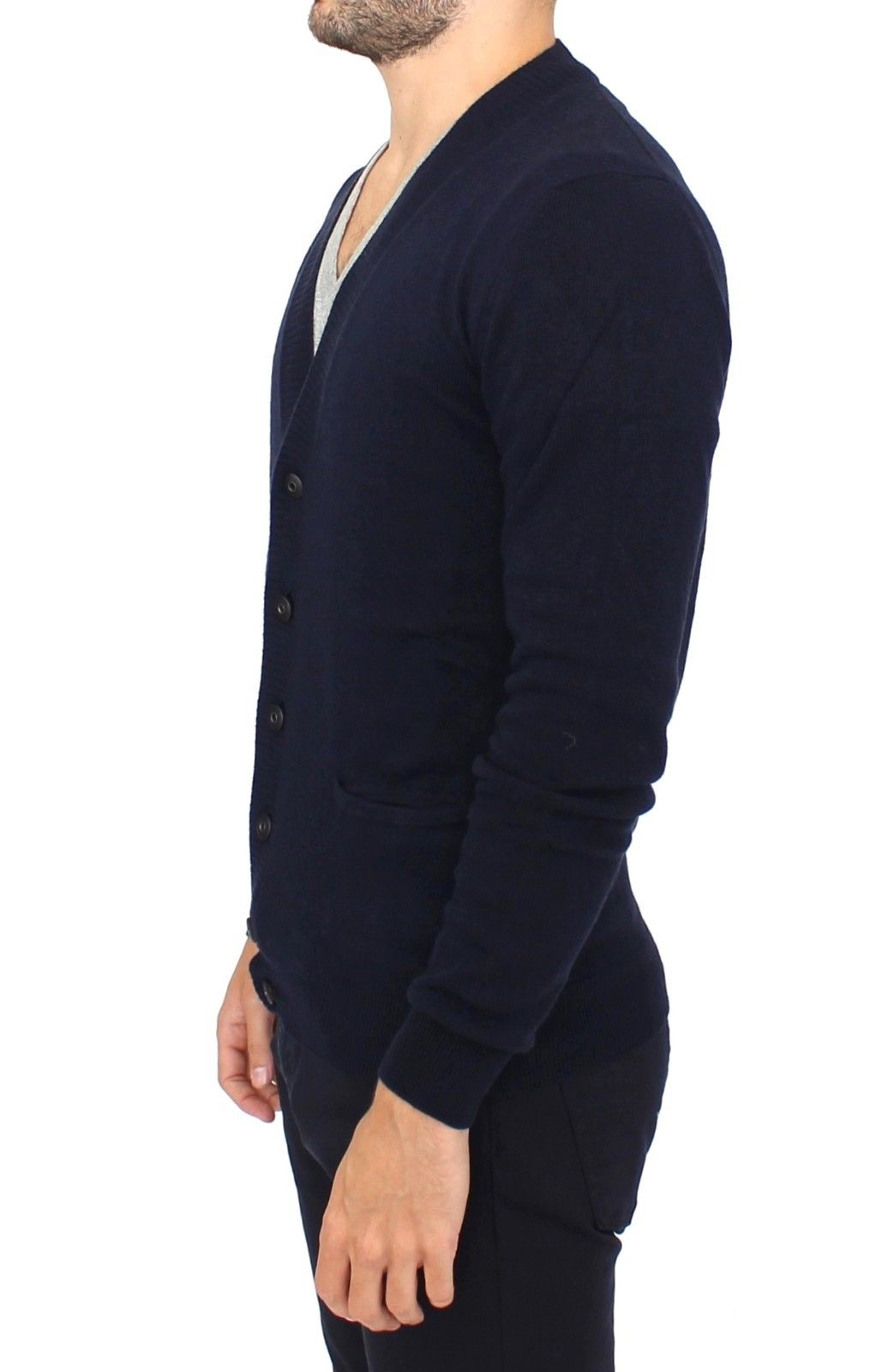 Cárdigan de lana y cachemir azul Ermanno Scervino