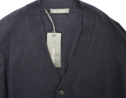 Cárdigan de lana y cachemir azul Ermanno Scervino