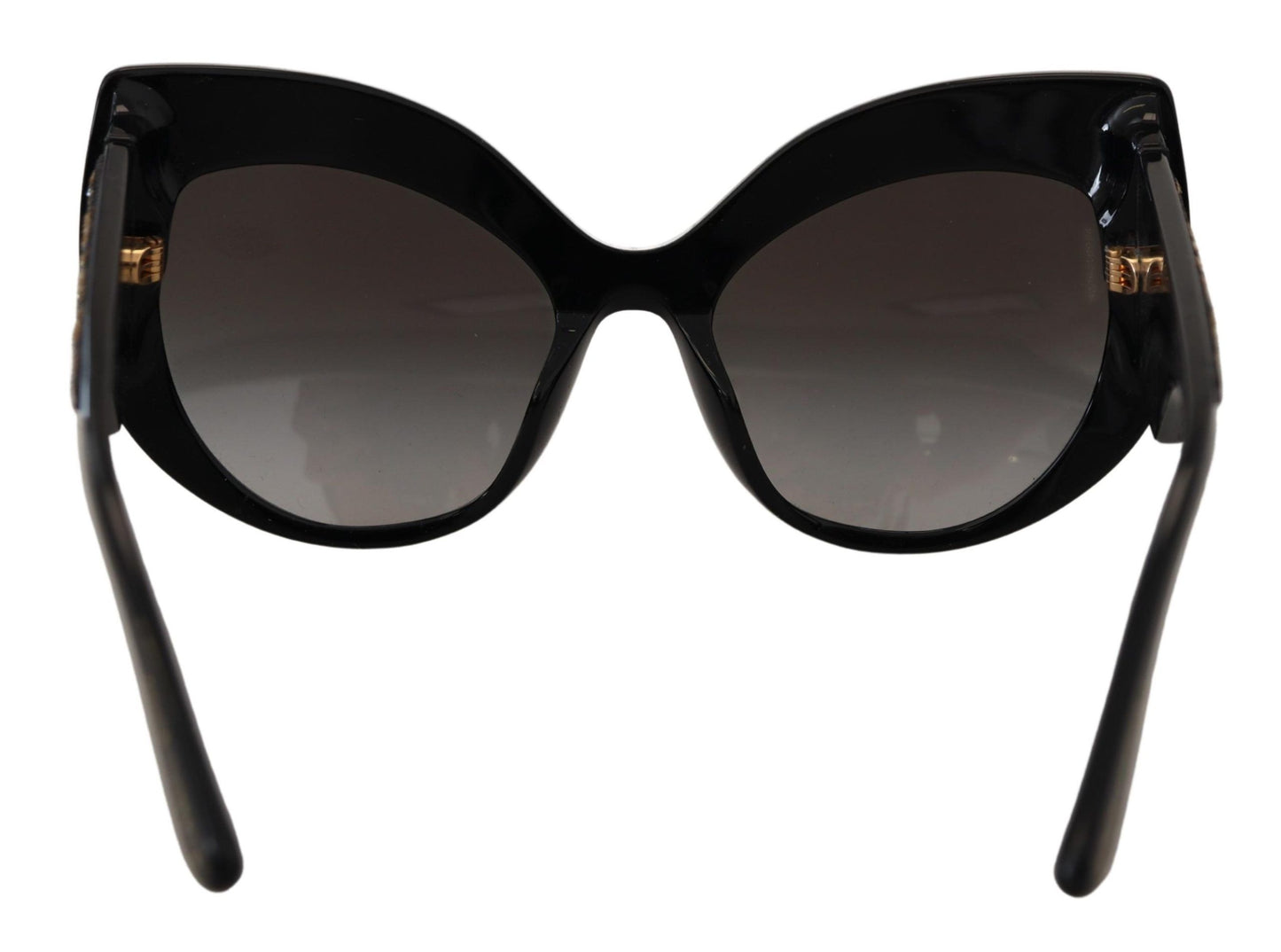 Gafas de sol Dolce & Gabbana DG4326 polarizadas de lente negra con mariposa dorada de lentejuelas