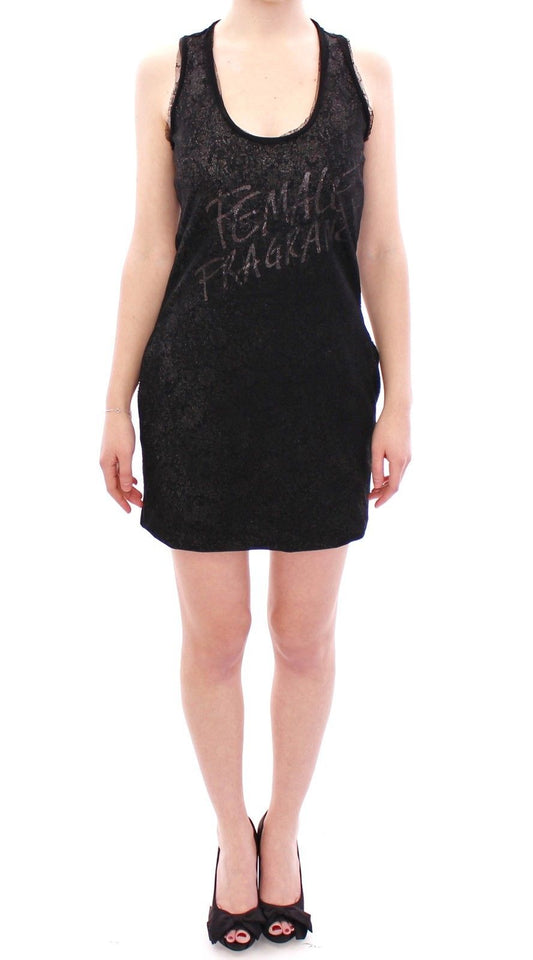 Minivestido elástico con forro de encaje negro de Ermanno Scervino