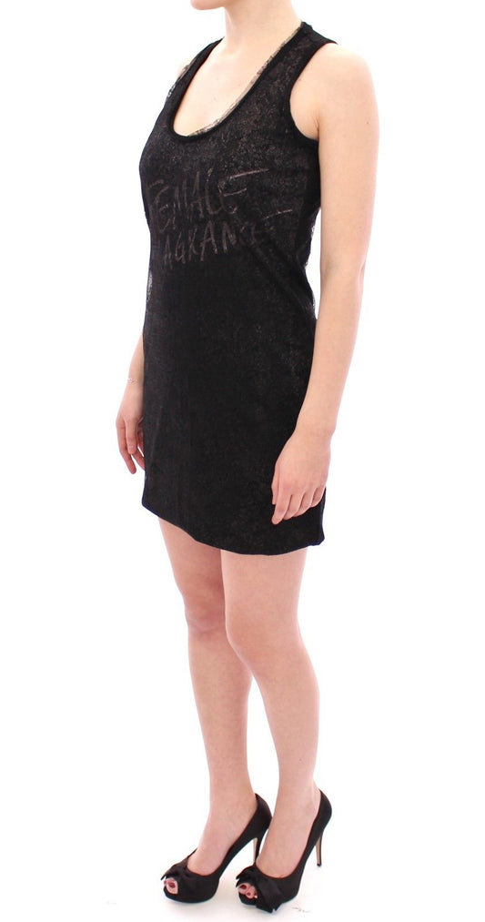 Minivestido elástico con forro de encaje negro de Ermanno Scervino