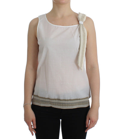 Ermanno Scervino Camiseta sin mangas blanca Blusa sin mangas
