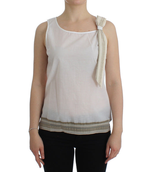 Ermanno Scervino Camiseta sin mangas blanca Blusa sin mangas