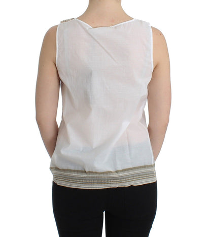 Ermanno Scervino Camiseta sin mangas blanca Blusa sin mangas