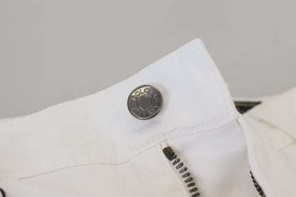 Dolce & Gabbana Vaqueros de Algodón Elástico Blancos Ajustados Skinny