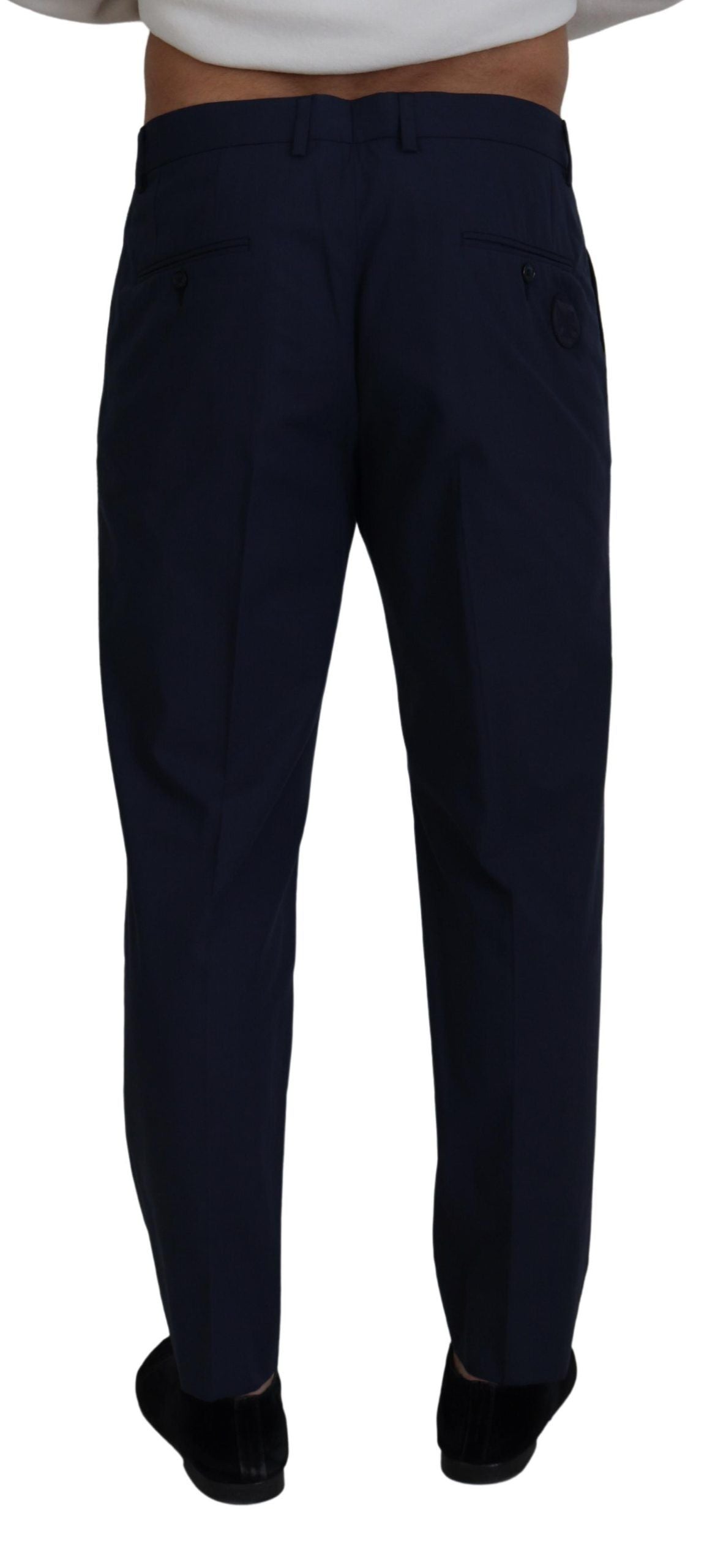 Pantalones chinos slim de algodón azul Dolce & Gabbana