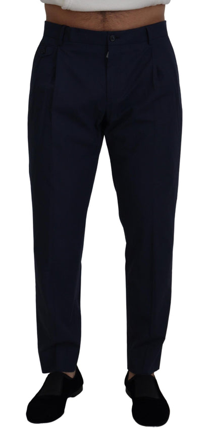 Pantalones chinos slim de algodón azul Dolce & Gabbana