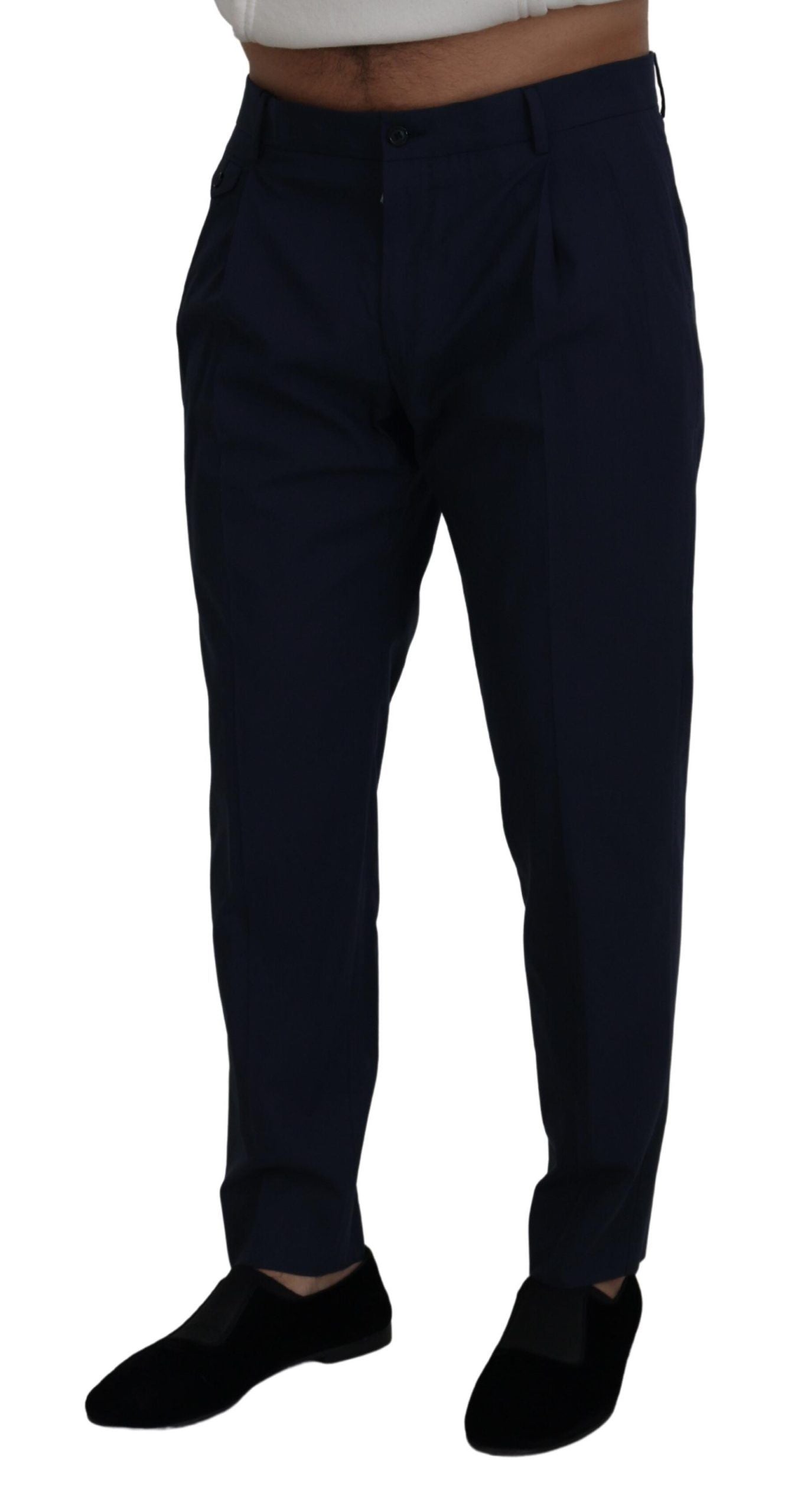 Pantalones chinos slim de algodón azul Dolce & Gabbana