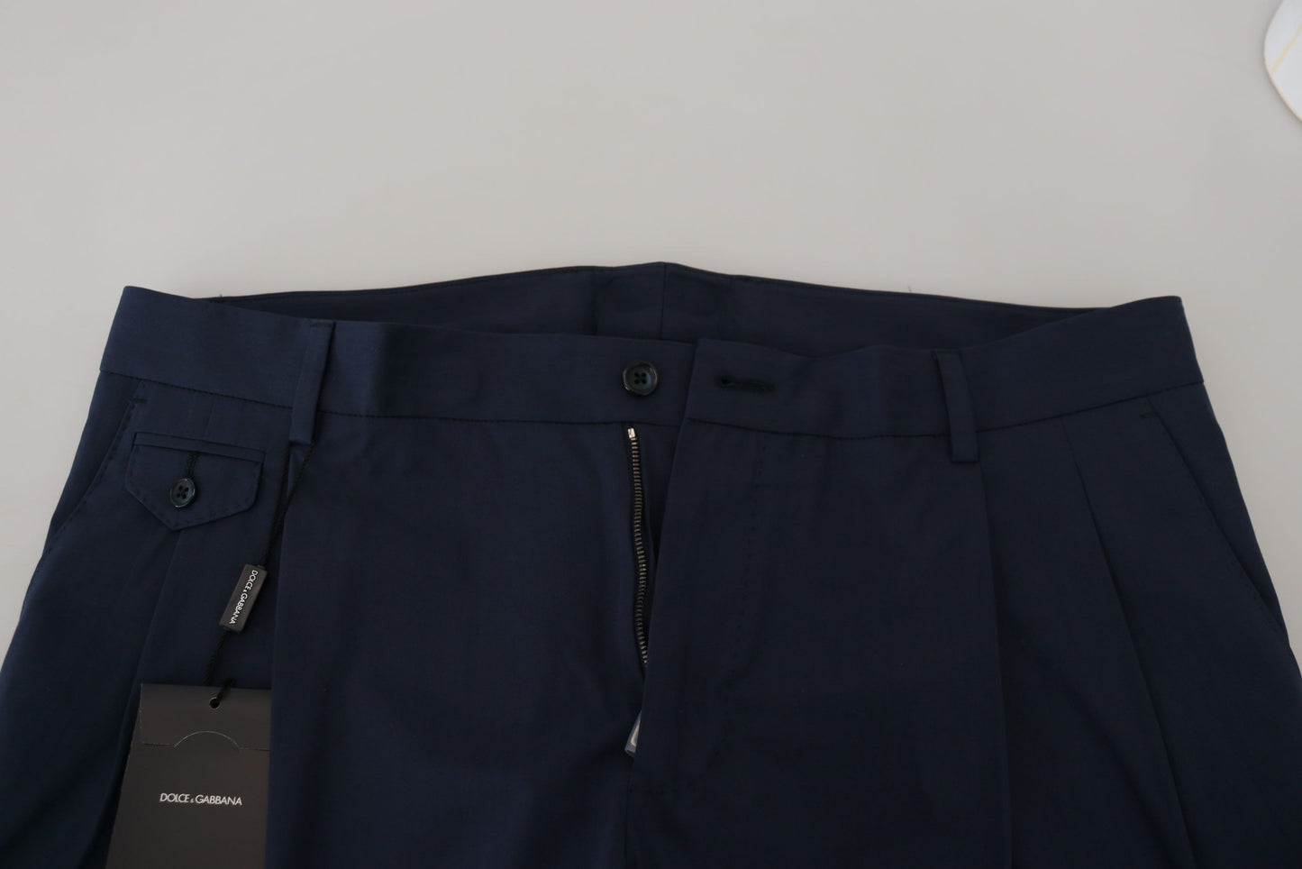 Pantalones chinos slim de algodón azul Dolce & Gabbana