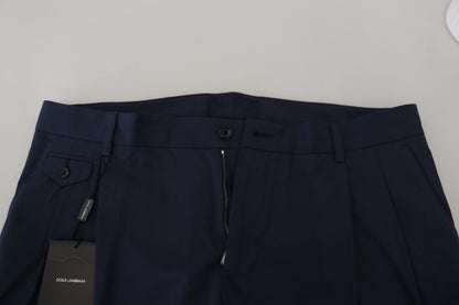 Pantalones chinos slim de algodón azul Dolce & Gabbana