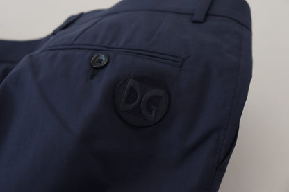 Pantalones chinos slim de algodón azul Dolce & Gabbana