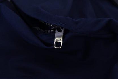 Dolce & Gabbana Pantalones cortos casuales de algodón elástico tipo chino en azul