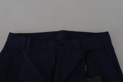 Dolce & Gabbana Pantalones cortos casuales de algodón elástico tipo chino en azul