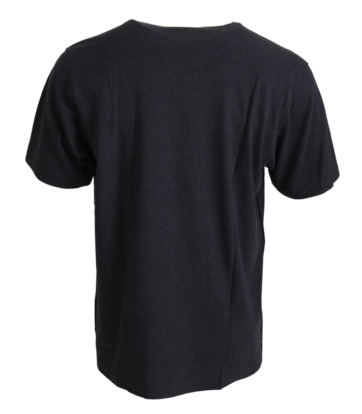 Camiseta de manga corta de algodón gris con cuello redondo de Dolce & Gabbana