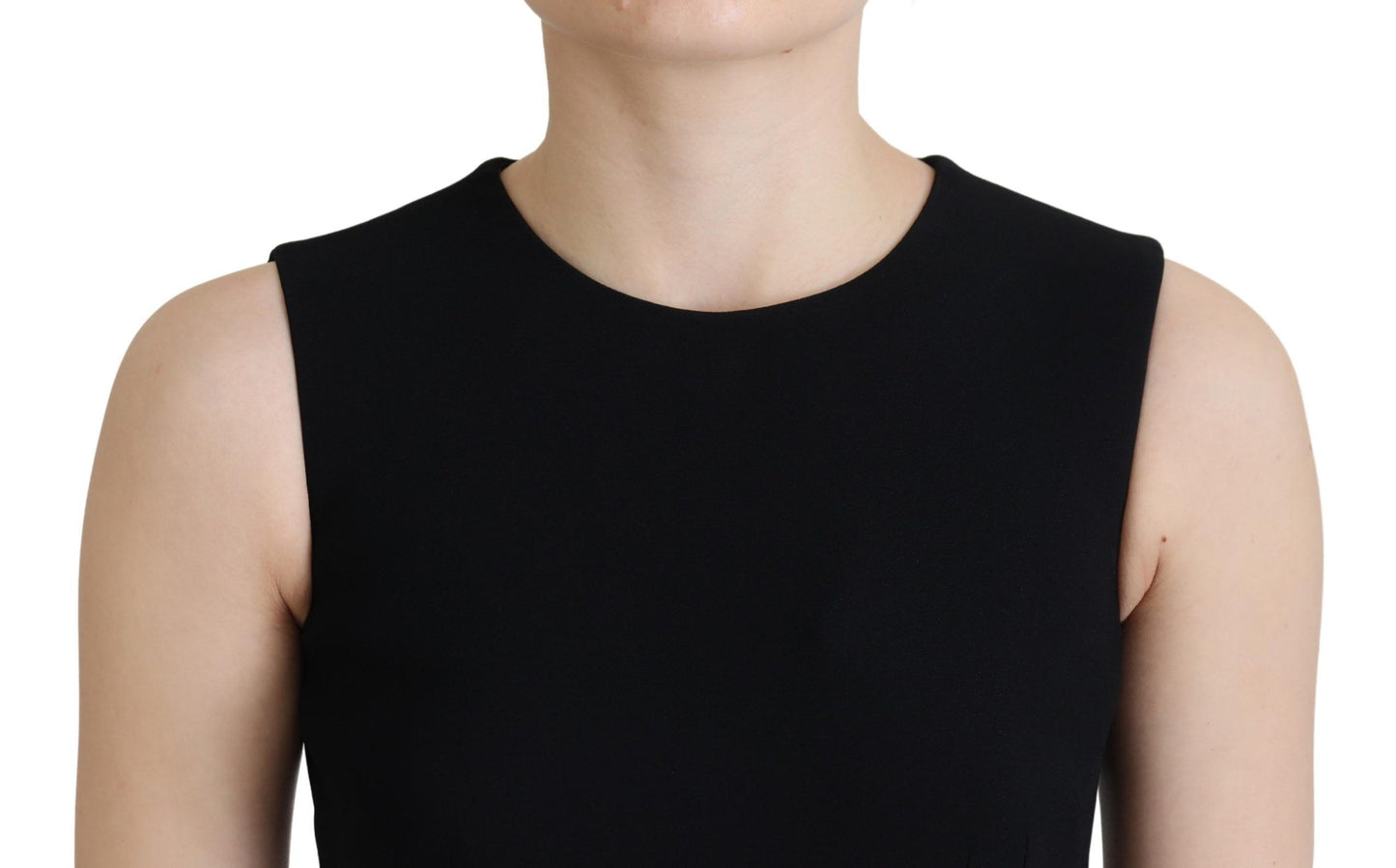 Dolce & Gabbana Vestido Negro Tipo Tubo Evasé de Viscosa