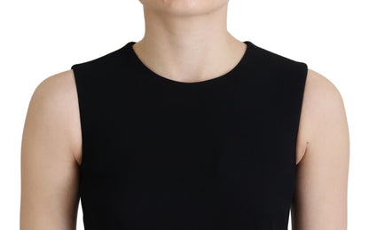 Dolce & Gabbana Vestido Negro Tipo Tubo Evasé de Viscosa