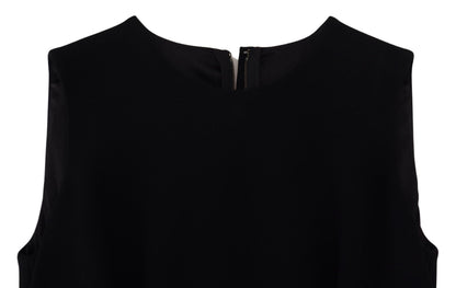 Dolce & Gabbana Vestido Negro Tipo Tubo Evasé de Viscosa