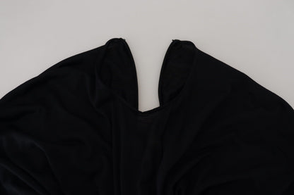 Vestido cruzado de lana Dolce & Gabbana negro de tipo tubo de largo medio