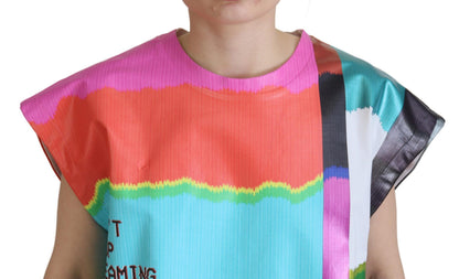 Blusa Dolce & Gabbana de algodón con estampado de televisión multicolor