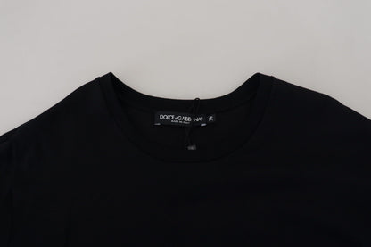 Blusa de algodón con borlas negra Dolce & Gabbana