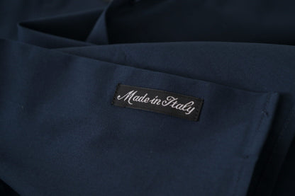 Camisa Formal de Algodón Azul Marino Roberto Cavalli