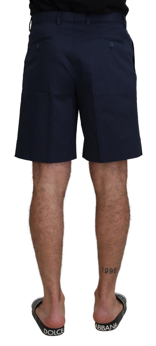 Dolce & Gabbana Pantalones cortos casuales de algodón elástico tipo chino en azul