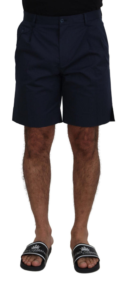 Dolce & Gabbana Pantalones cortos casuales de algodón elástico tipo chino en azul