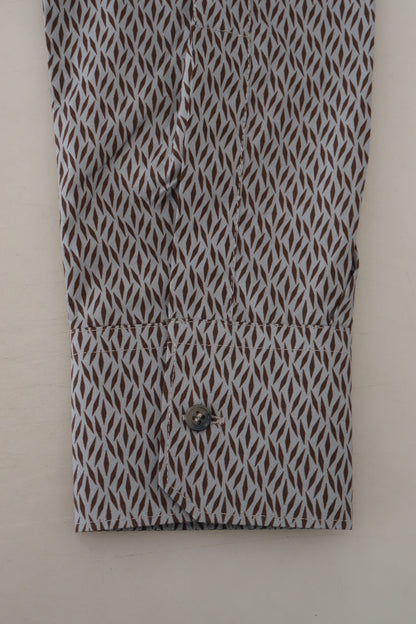 Camisa de vestir formal ajustada GOLD gris marrón Dolce & Gabbana