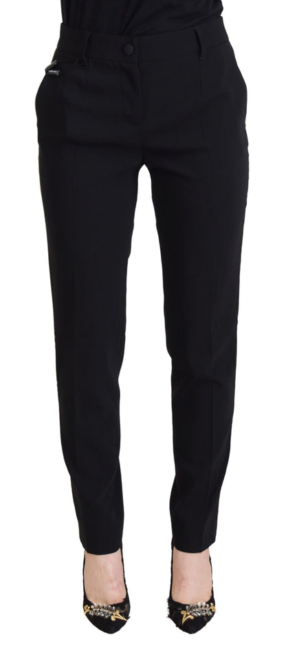 Pantalones de mujer Dolce & Gabbana negros de talle alto